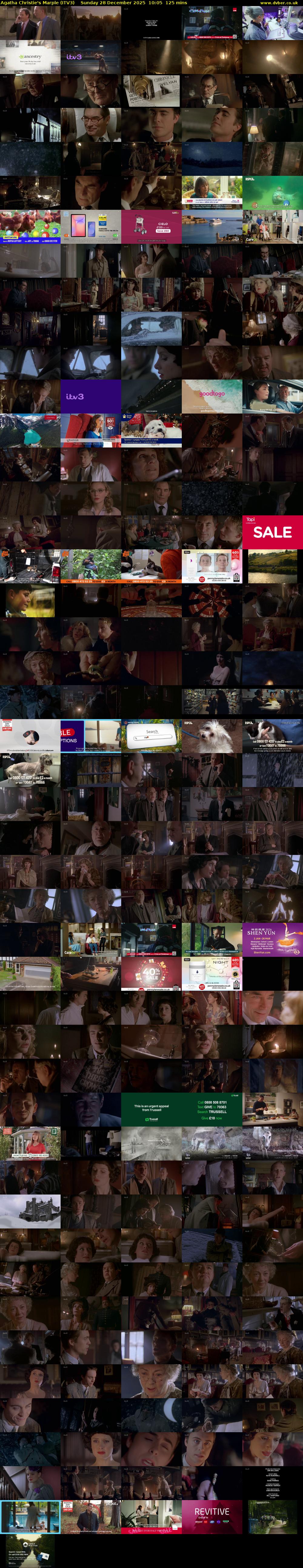 Agatha Christie's Marple (ITV3) Sunday 28 December 2025 10:05 - 12:10
