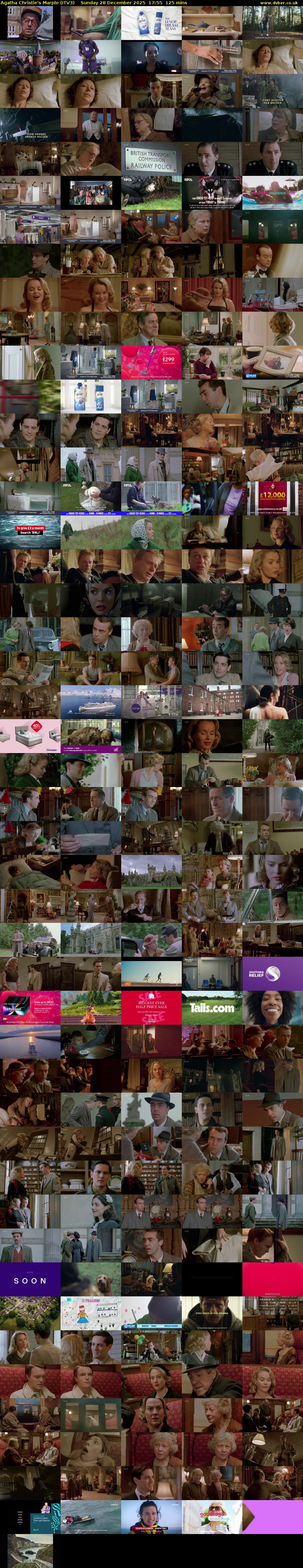 Agatha Christie's Marple (ITV3) Sunday 28 December 2025 17:55 - 20:00