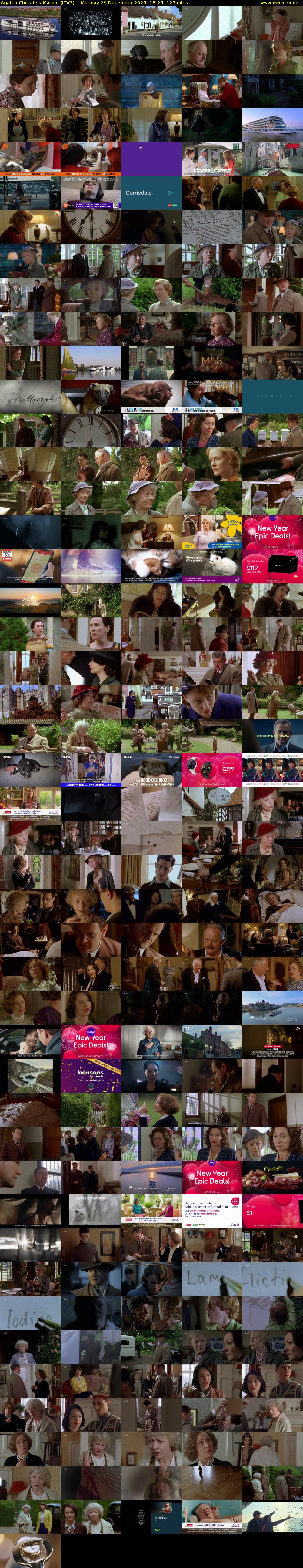 Agatha Christie's Marple (ITV3) Monday 29 December 2025 18:25 - 20:30
