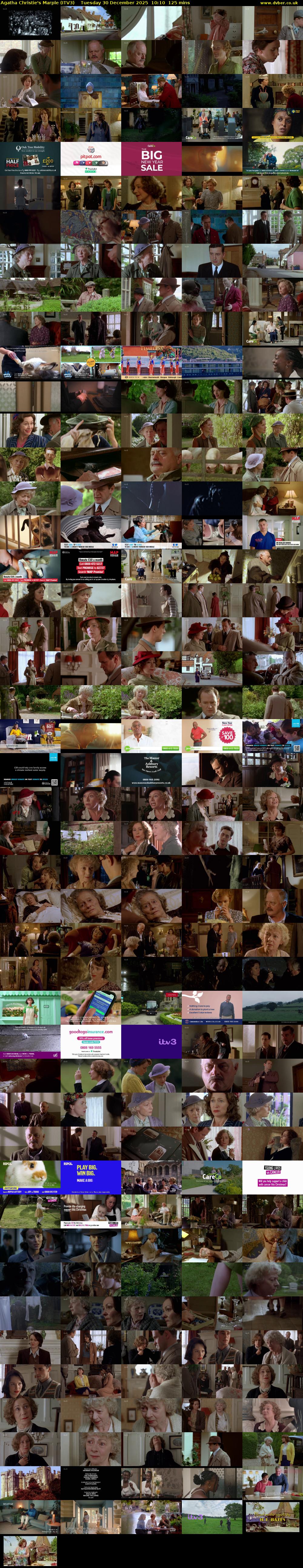 Agatha Christie's Marple (ITV3) Tuesday 30 December 2025 10:10 - 12:15