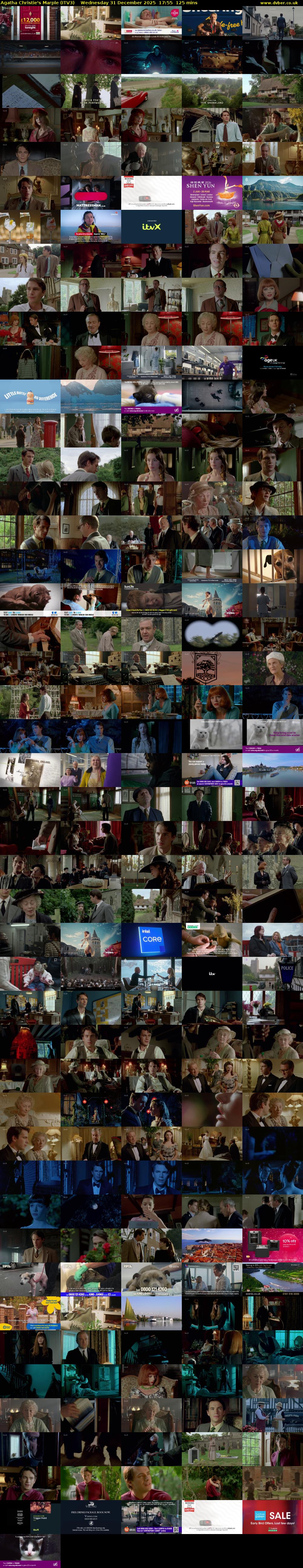 Agatha Christie's Marple (ITV3) Wednesday 31 December 2025 17:55 - 20:00