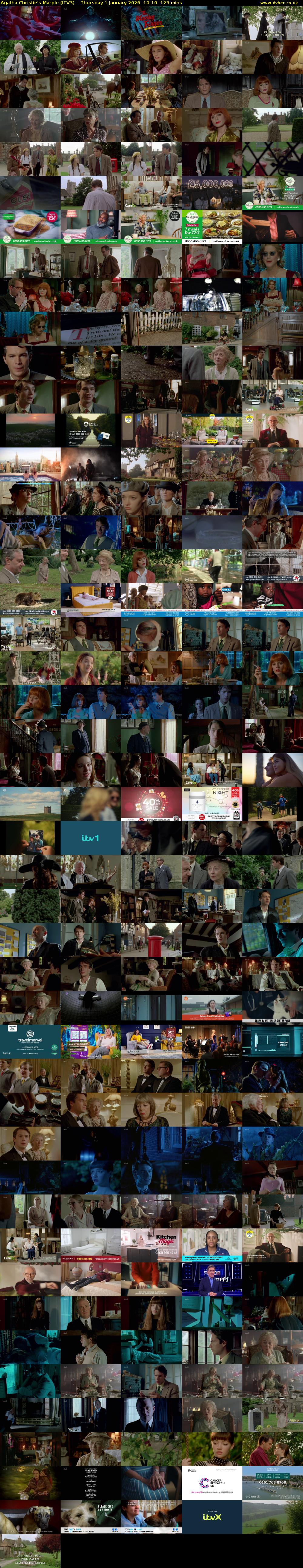 Agatha Christie's Marple (ITV3) Thursday 1 January 2026 10:10 - 12:15