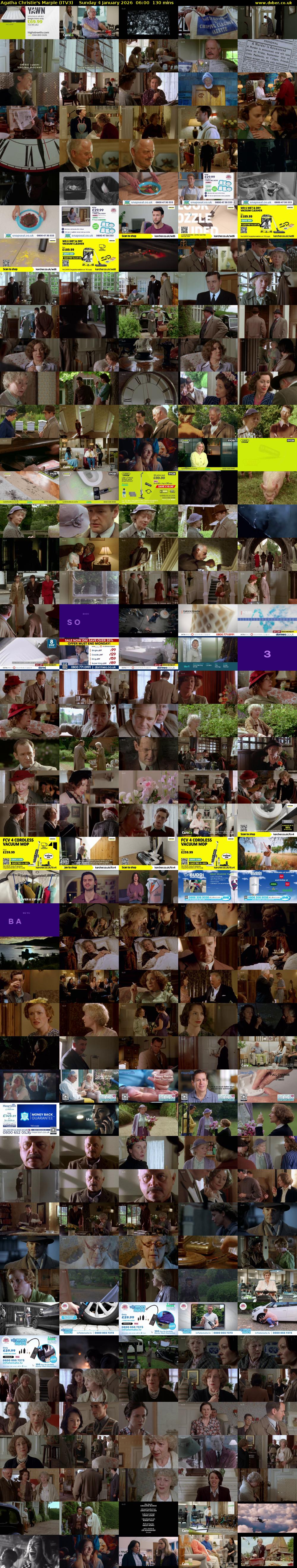 Agatha Christie's Marple (ITV3) Sunday 4 January 2026 06:00 - 08:10