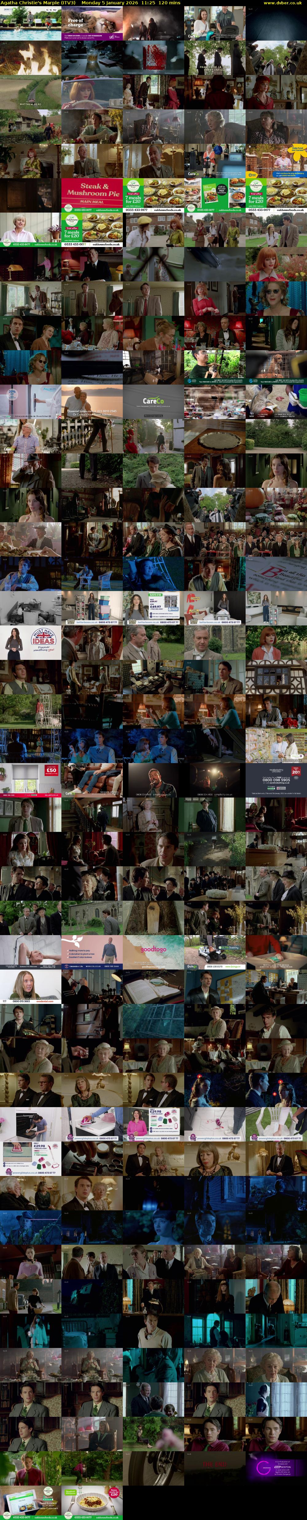 Agatha Christie's Marple (ITV3) Monday 5 January 2026 11:25 - 13:25
