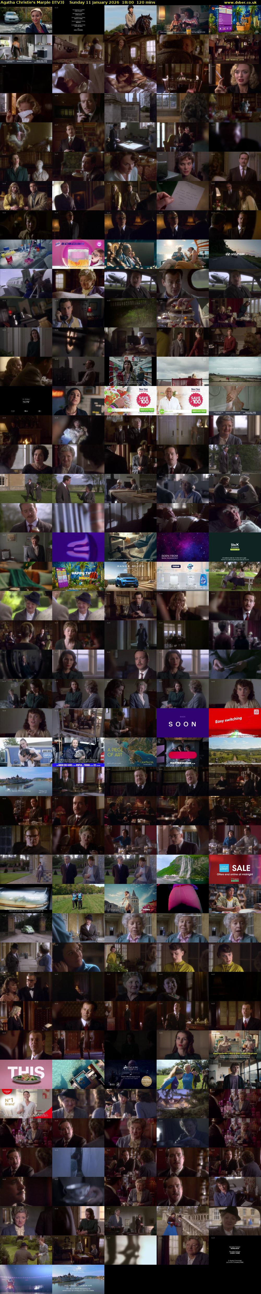 Agatha Christie's Marple (ITV3) Sunday 11 January 2026 18:00 - 20:00