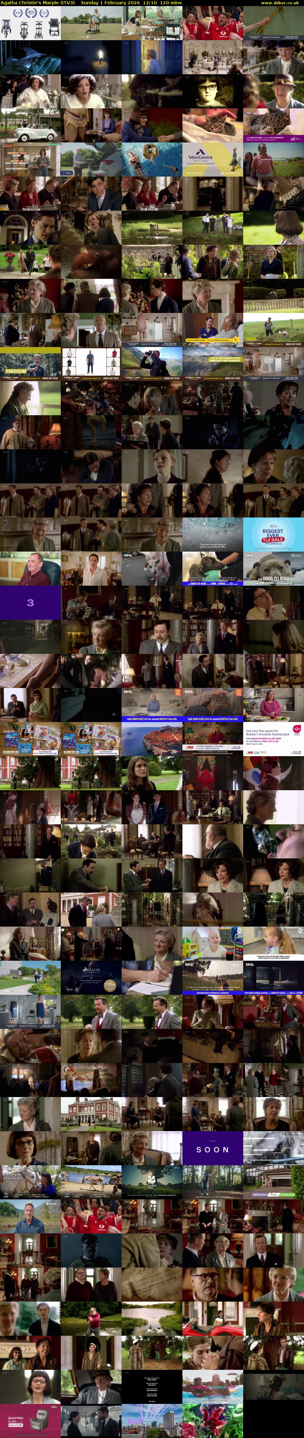 Agatha Christie's Marple (ITV3) Sunday 1 February 2026 12:10 - 14:10