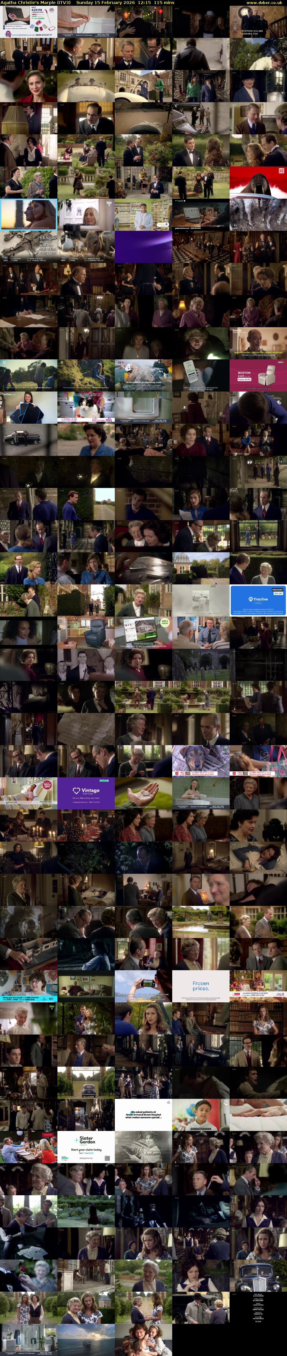 Agatha Christie's Marple (ITV3) Sunday 15 February 2026 12:15 - 14:10