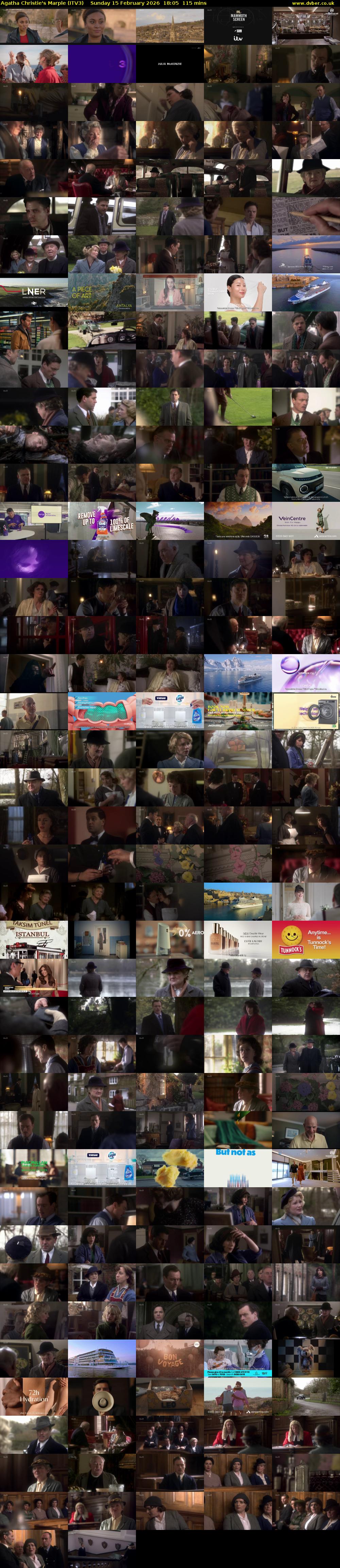 Agatha Christie's Marple (ITV3) Sunday 15 February 2026 18:05 - 20:00
