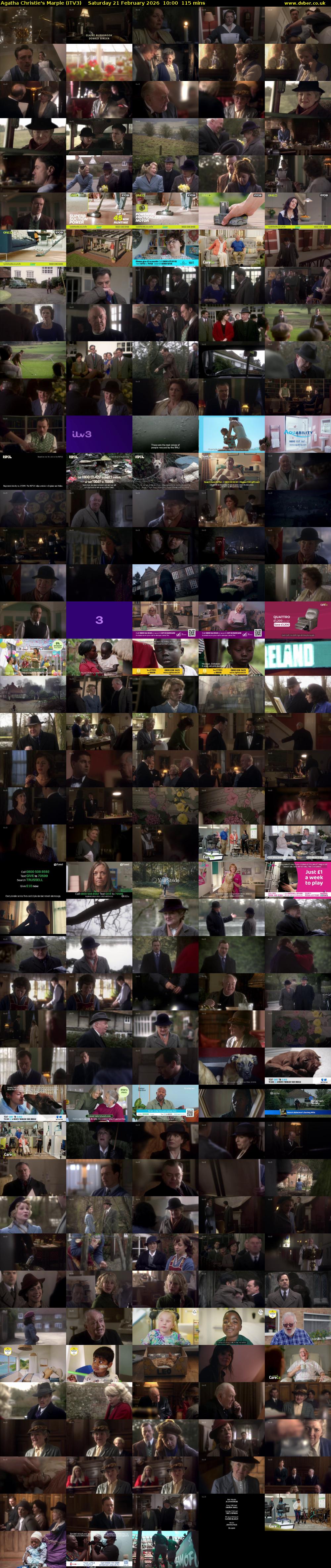 Agatha Christie's Marple (ITV3) Saturday 21 February 2026 10:00 - 11:55