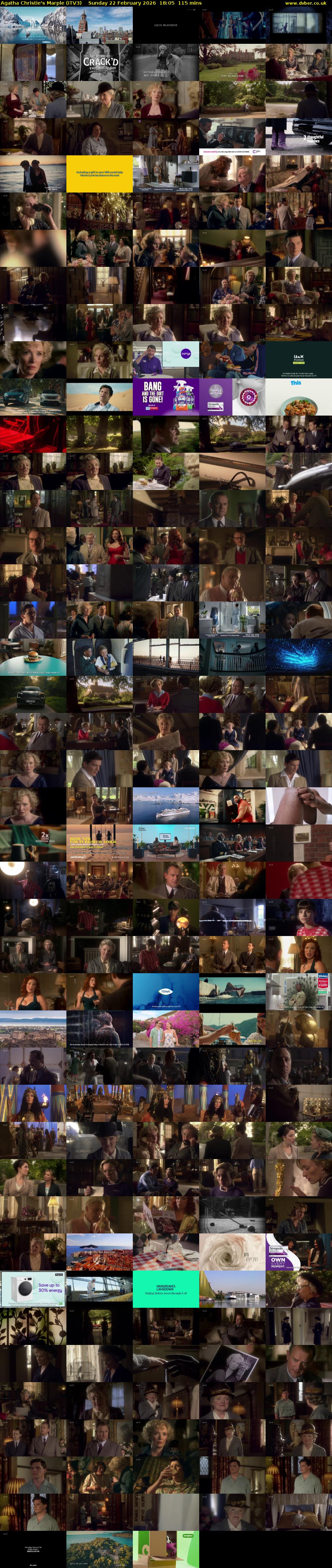 Agatha Christie's Marple (ITV3) Sunday 22 February 2026 18:05 - 20:00