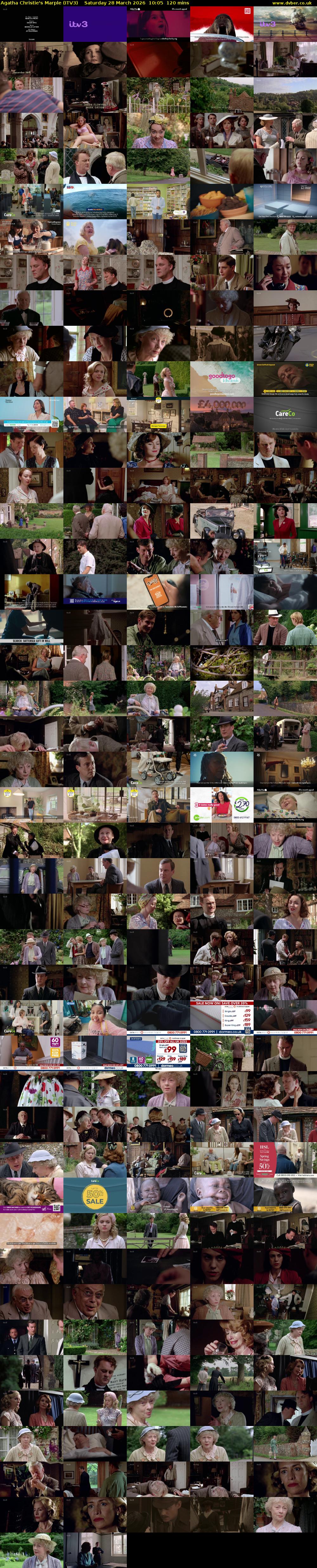 Agatha Christie's Marple (ITV3) Saturday 28 March 2026 10:05 - 12:05