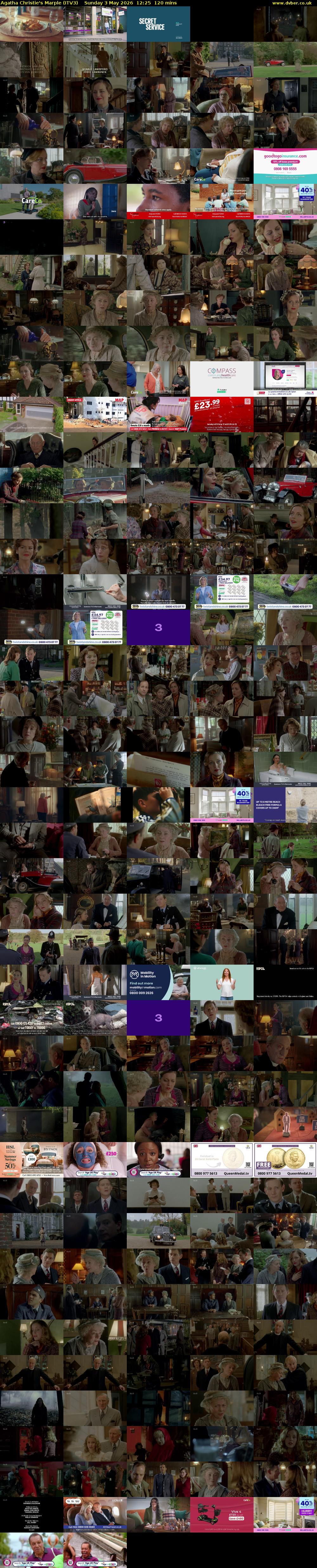 Agatha Christie's Marple (ITV3) Sunday 3 May 2026 12:25 - 14:25