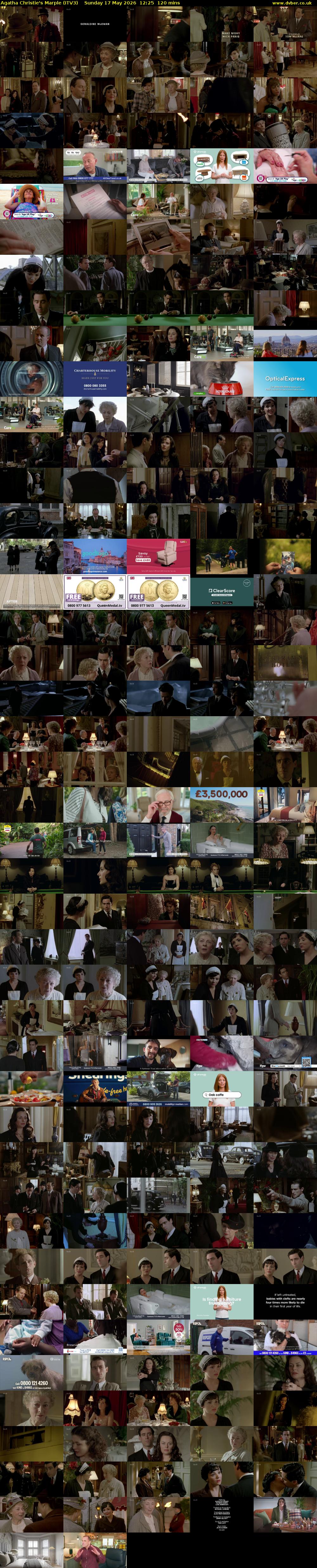 Agatha Christie's Marple (ITV3) Sunday 17 May 2026 12:25 - 14:25