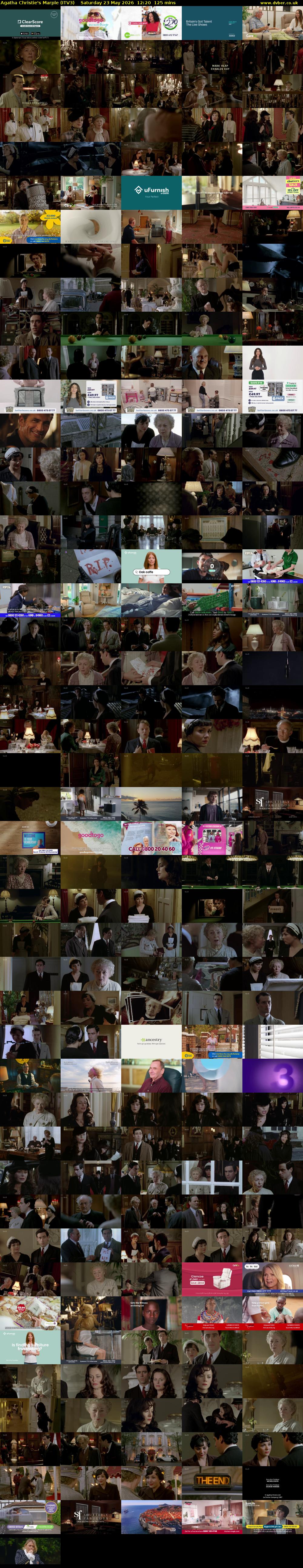Agatha Christie's Marple (ITV3) Saturday 23 May 2026 12:20 - 14:25