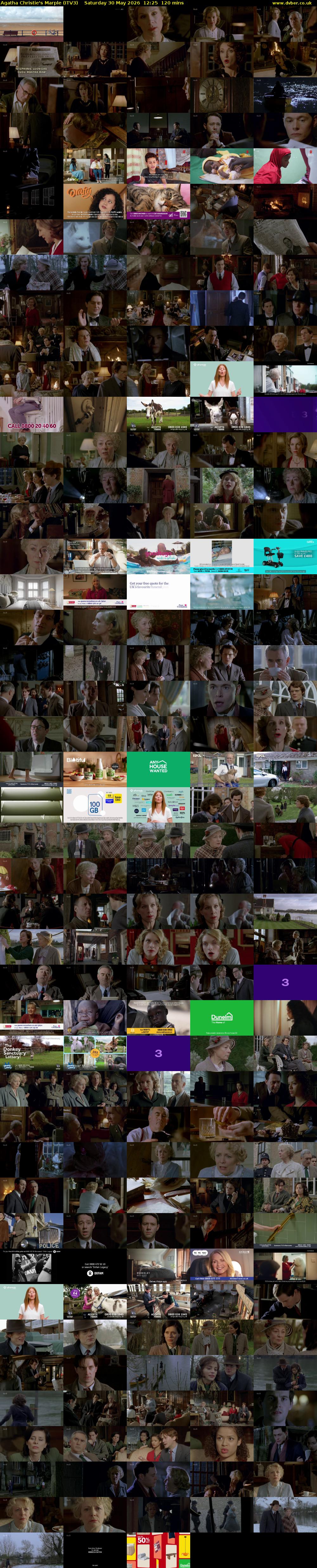 Agatha Christie's Marple (ITV3) Saturday 30 May 2026 12:25 - 14:25