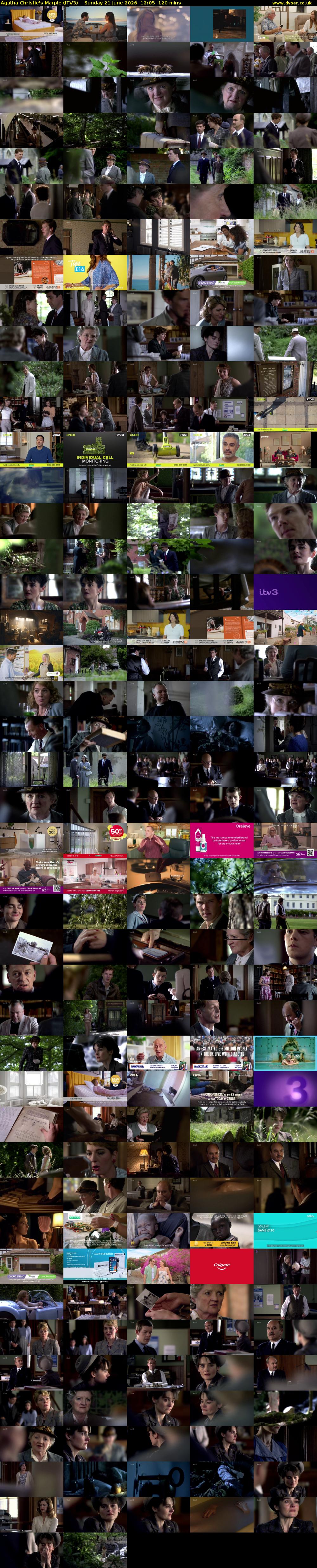 Agatha Christie's Marple (ITV3) Sunday 21 June 2026 12:05 - 14:05