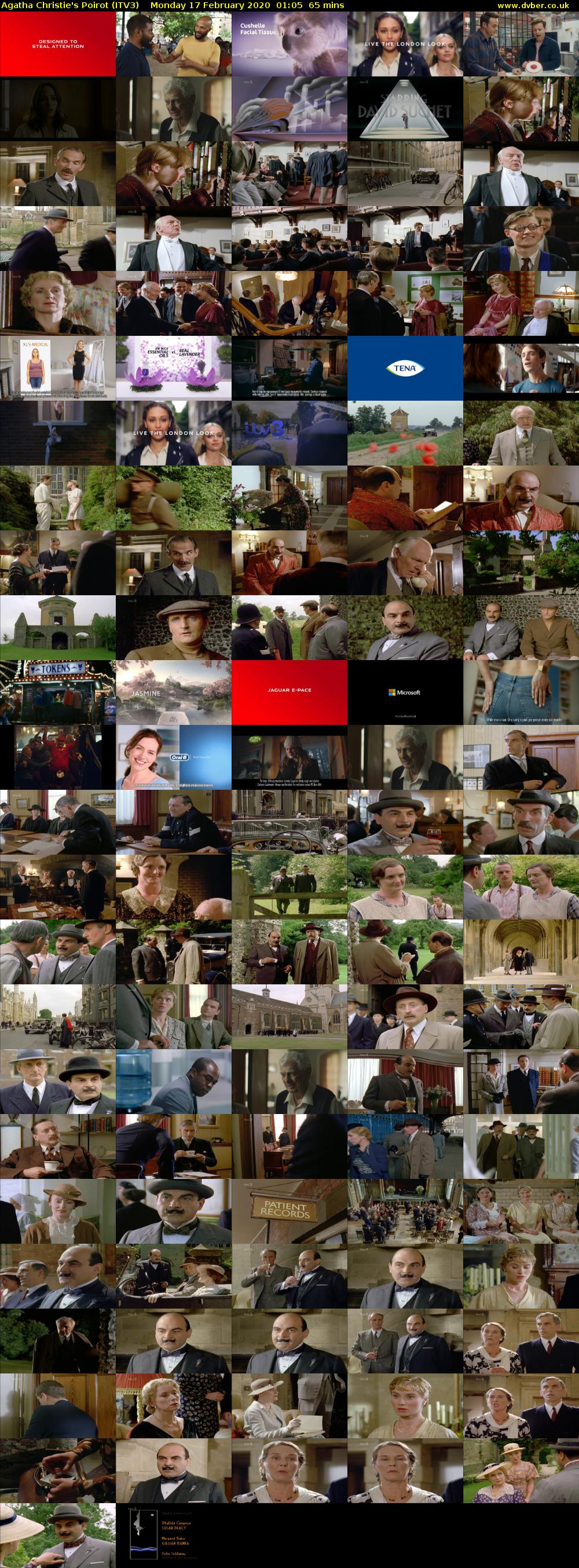 Agatha Christie's Poirot (ITV3) Monday 17 February 2020 01:05 - 02:10