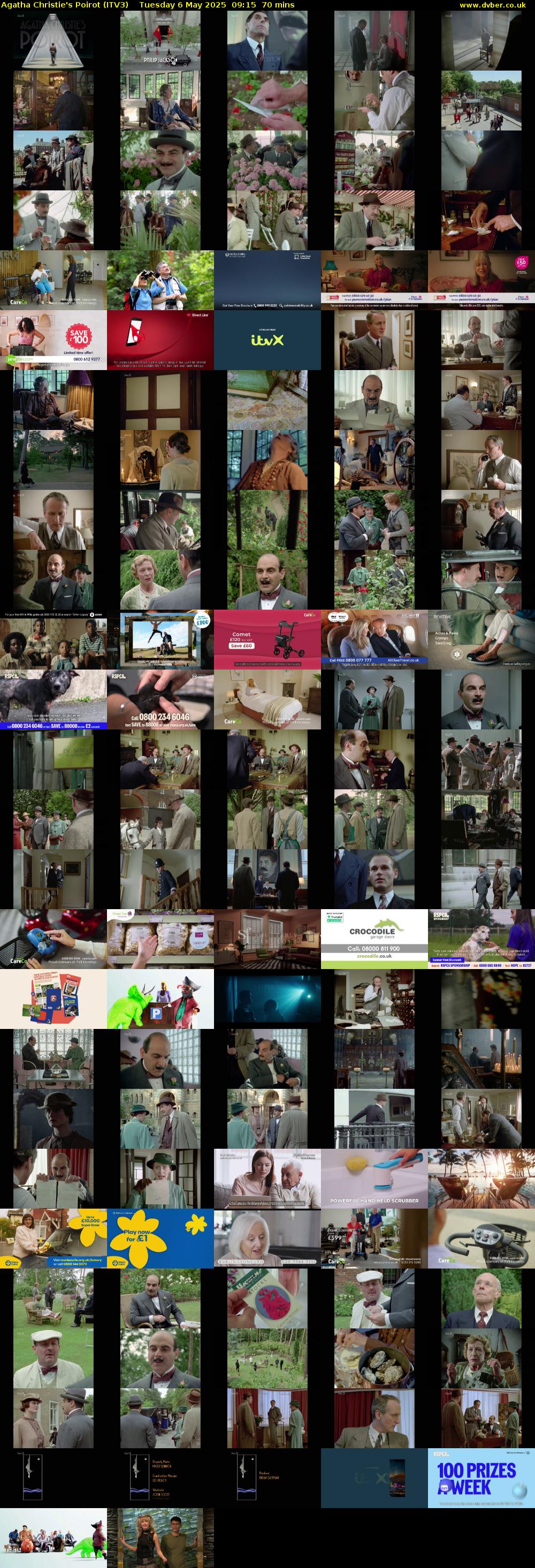 Agatha Christie's Poirot (ITV3) Tuesday 6 May 2025 09:15 - 10:25