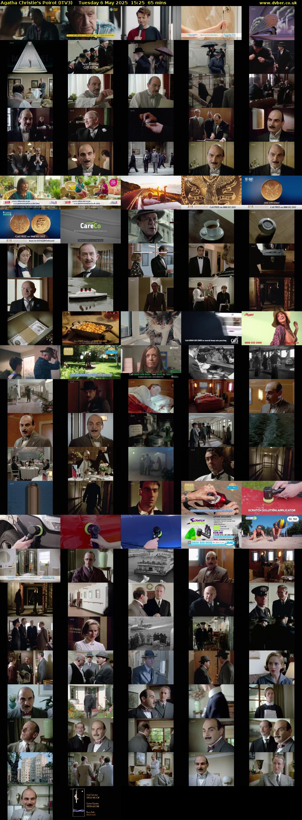 Agatha Christie's Poirot (ITV3) Tuesday 6 May 2025 15:25 - 16:30