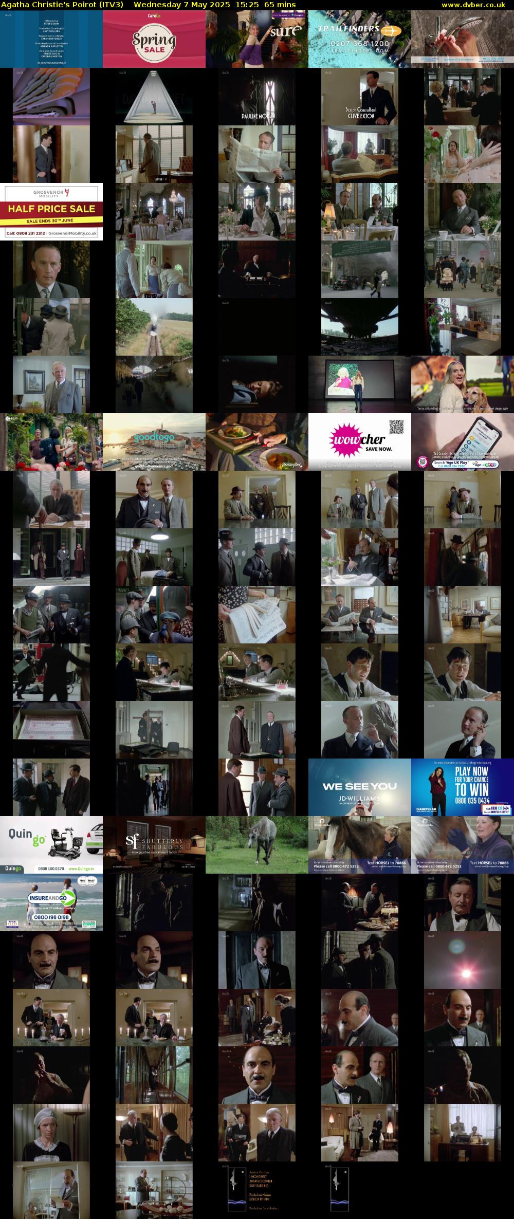 Agatha Christie's Poirot (ITV3) Wednesday 7 May 2025 15:25 - 16:30