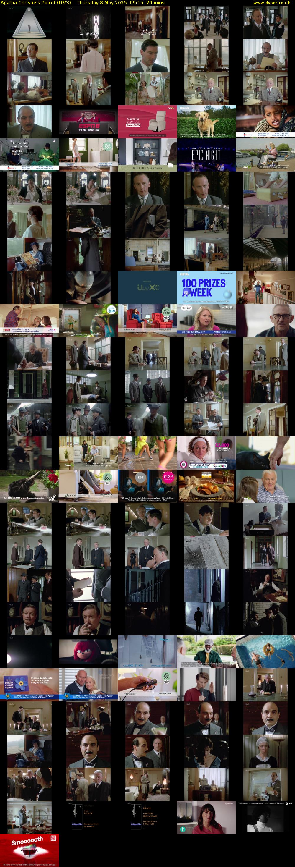 Agatha Christie's Poirot (ITV3) Thursday 8 May 2025 09:15 - 10:25