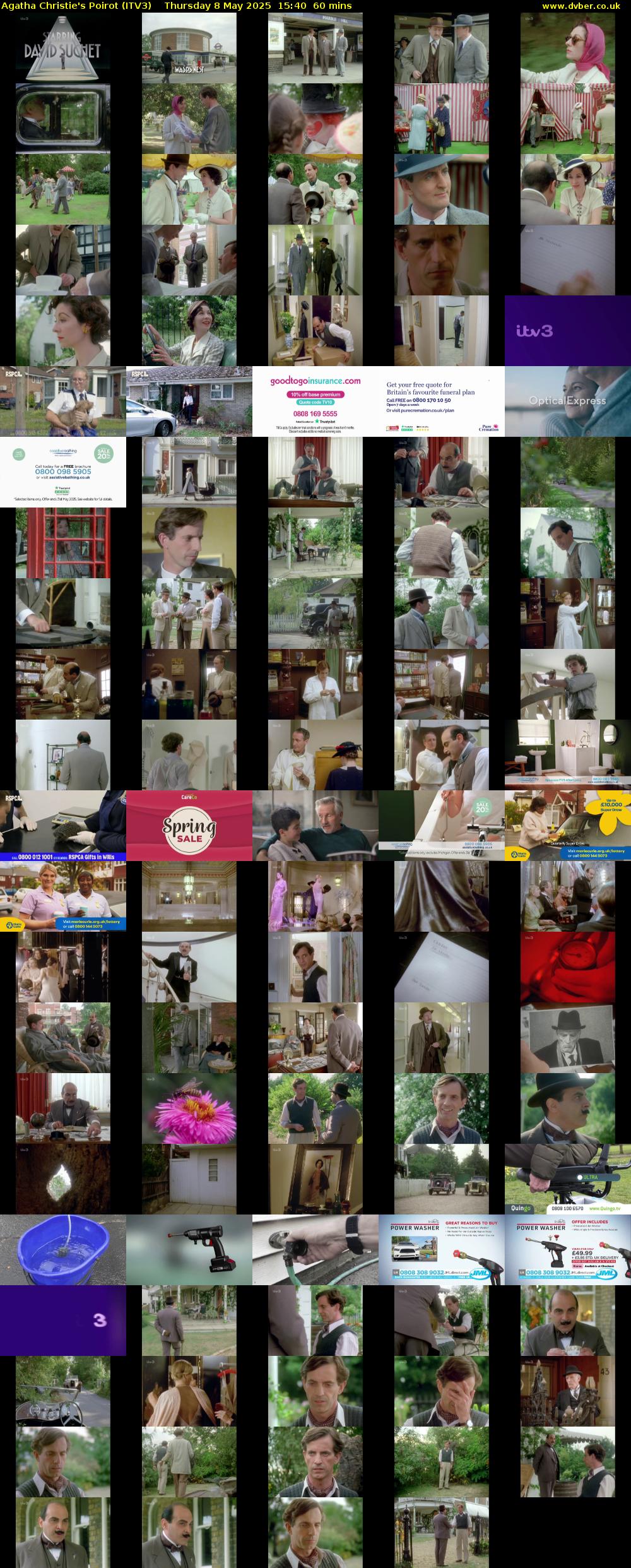 Agatha Christie's Poirot (ITV3) Thursday 8 May 2025 15:40 - 16:40