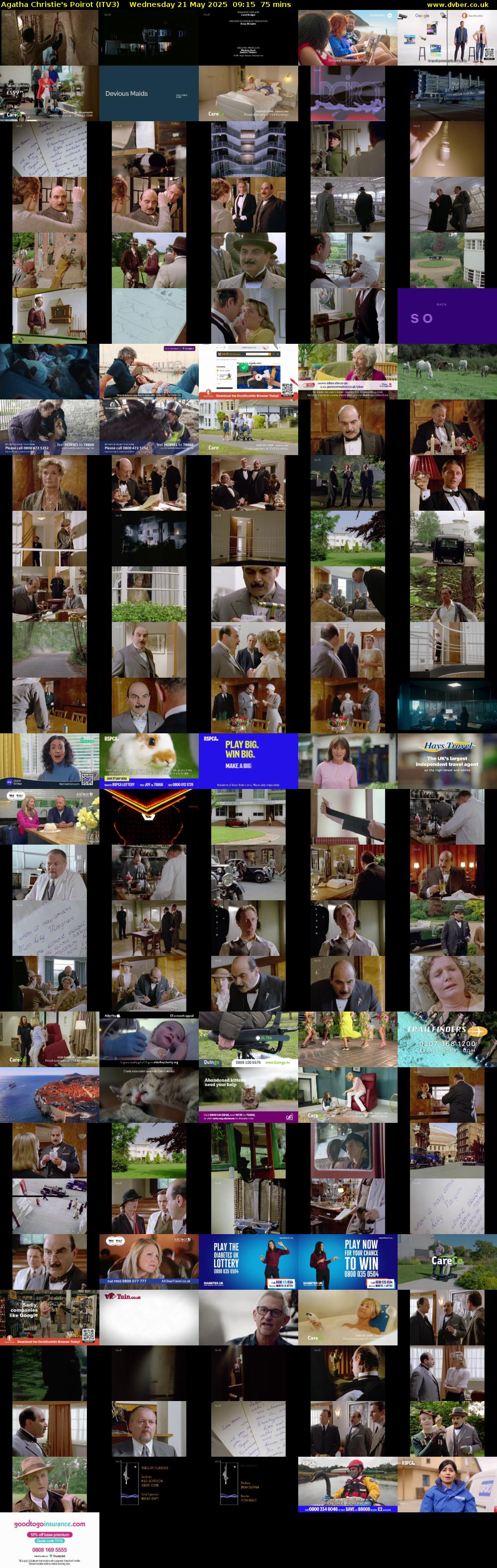 Agatha Christie's Poirot (ITV3) Wednesday 21 May 2025 09:15 - 10:30