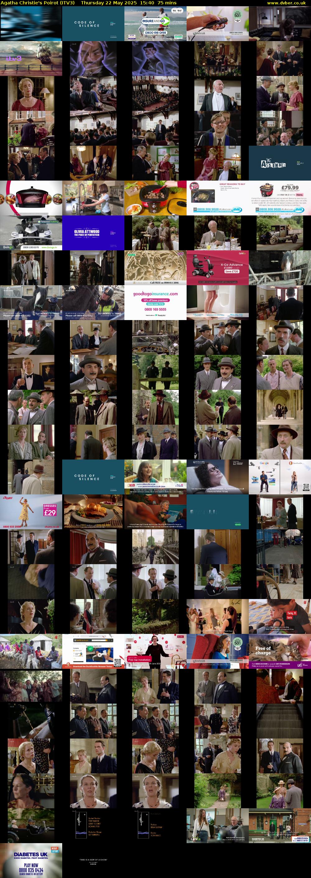 Agatha Christie's Poirot (ITV3) Thursday 22 May 2025 15:40 - 16:55
