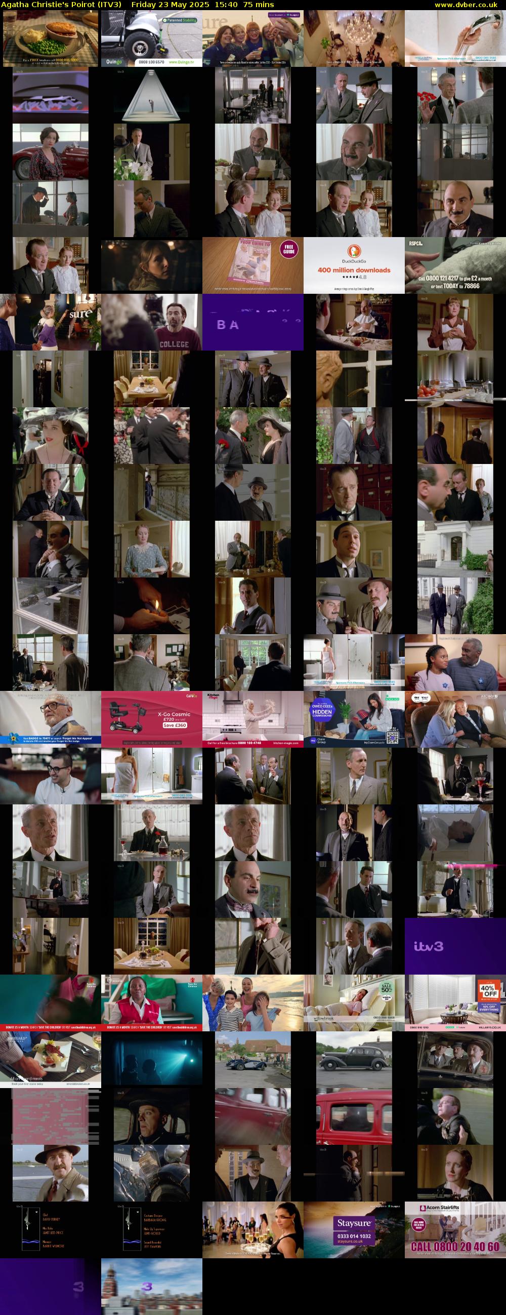 Agatha Christie's Poirot (ITV3) Friday 23 May 2025 15:40 - 16:55