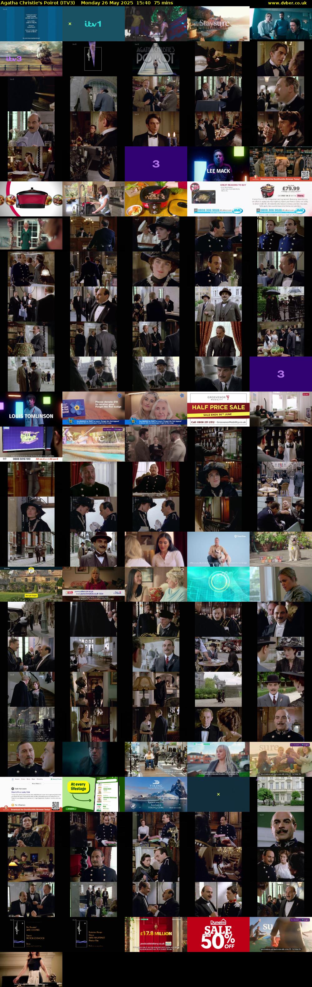 Agatha Christie's Poirot (ITV3) Monday 26 May 2025 15:40 - 16:55