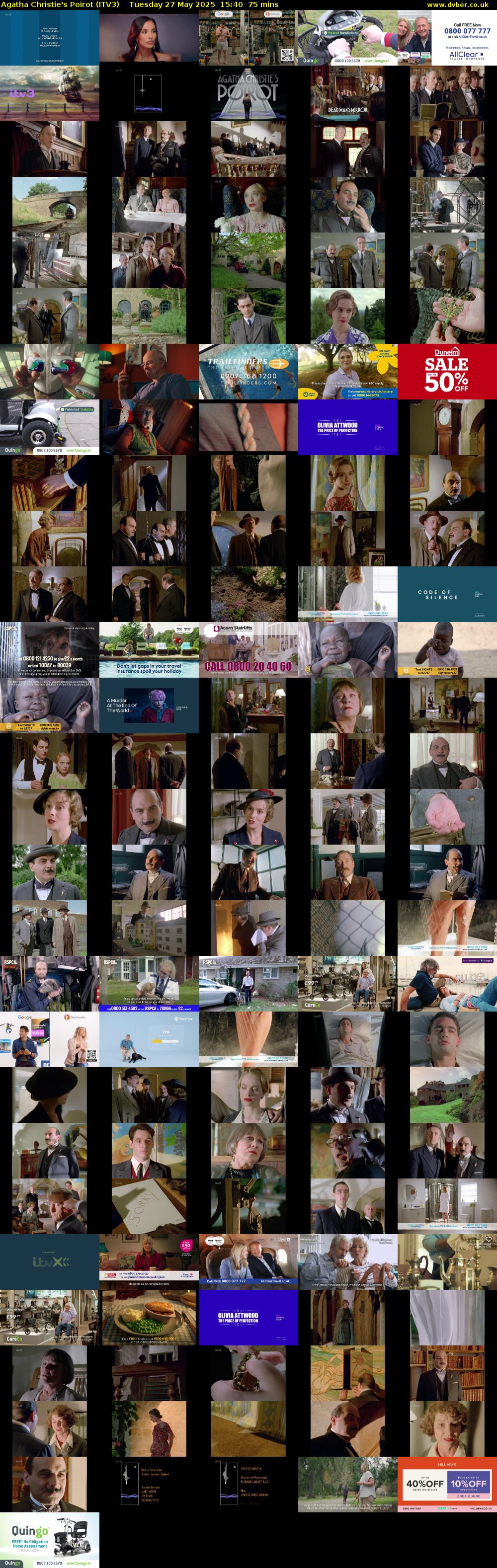 Agatha Christie's Poirot (ITV3) Tuesday 27 May 2025 15:40 - 16:55