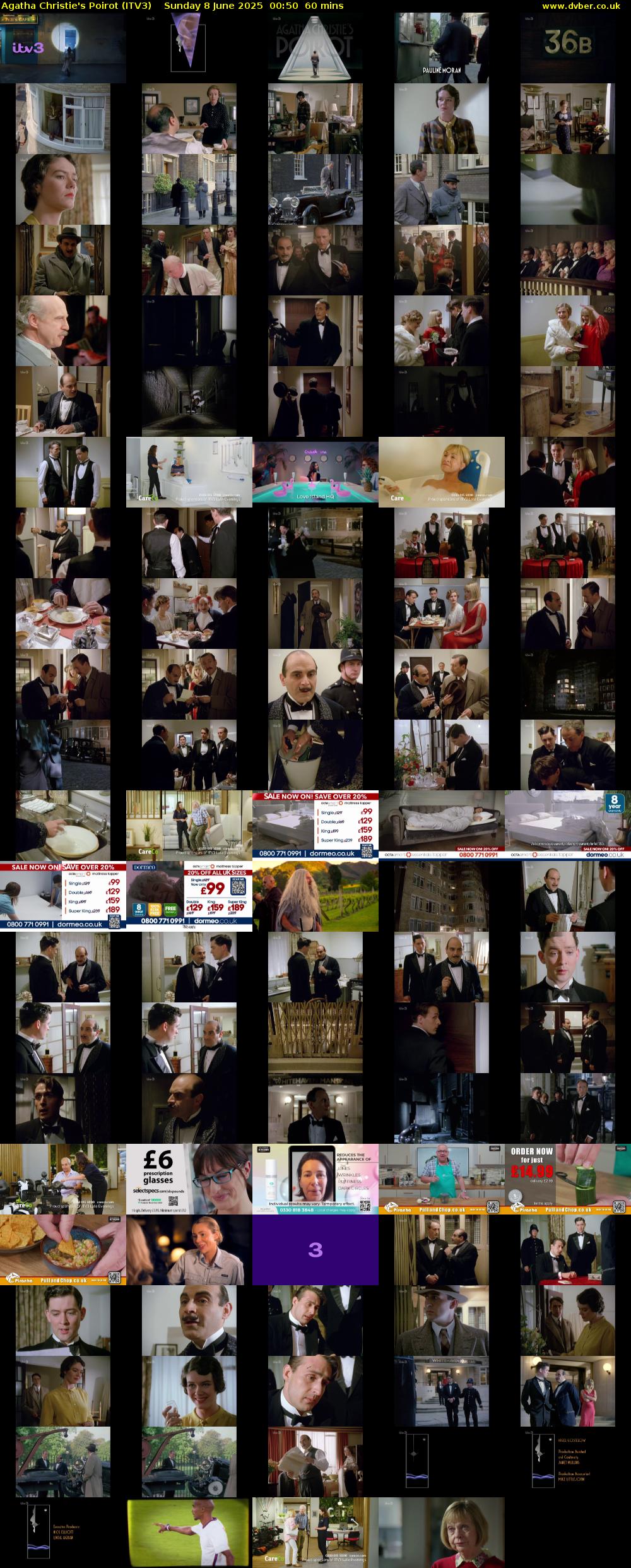 Agatha Christie's Poirot (ITV3) Sunday 8 June 2025 00:50 - 01:50