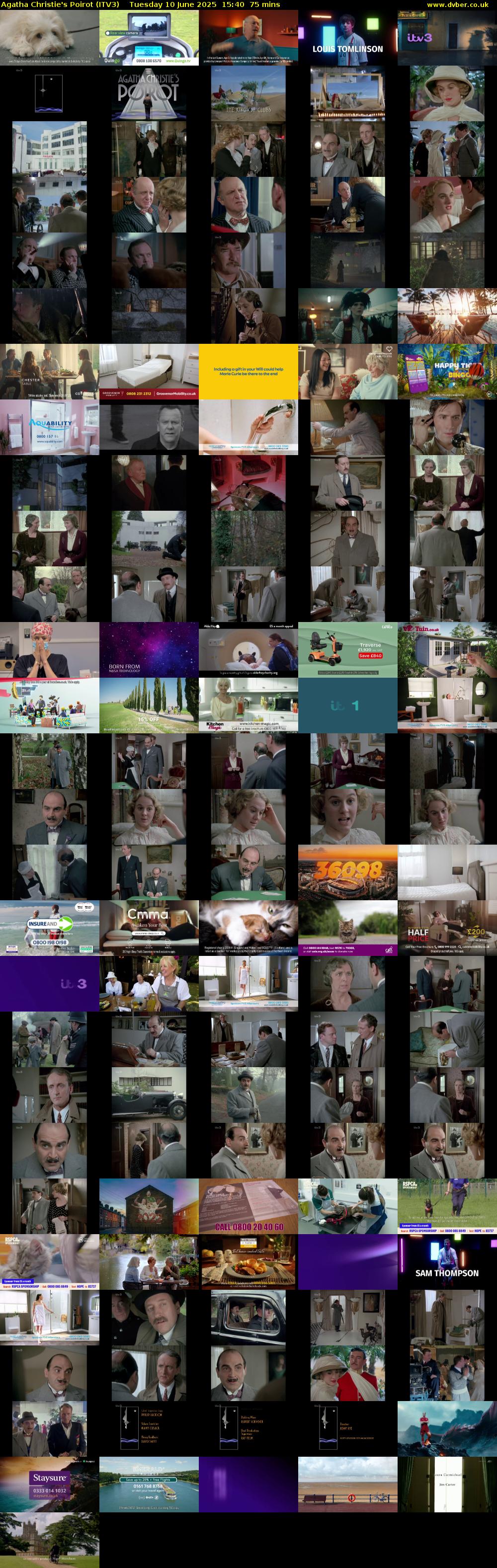 Agatha Christie's Poirot (ITV3) Tuesday 10 June 2025 15:40 - 16:55