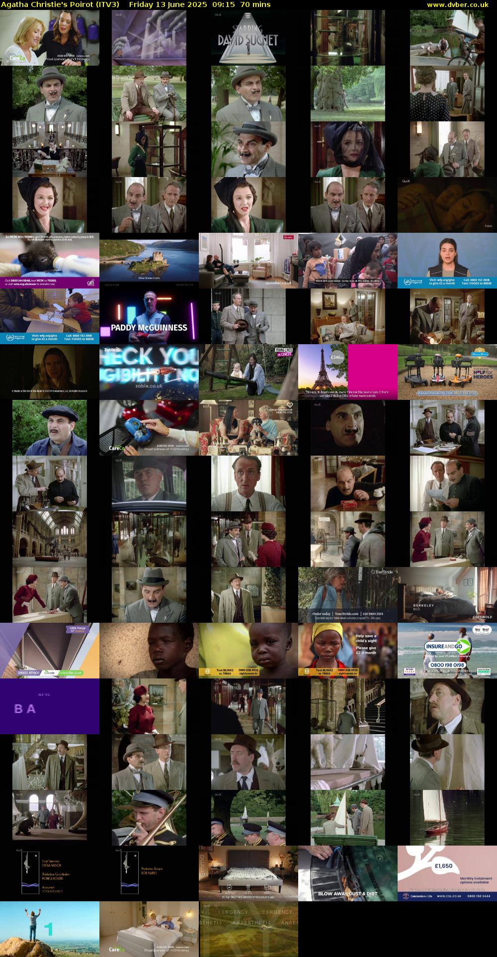 Agatha Christie's Poirot (ITV3) Friday 13 June 2025 09:15 - 10:25