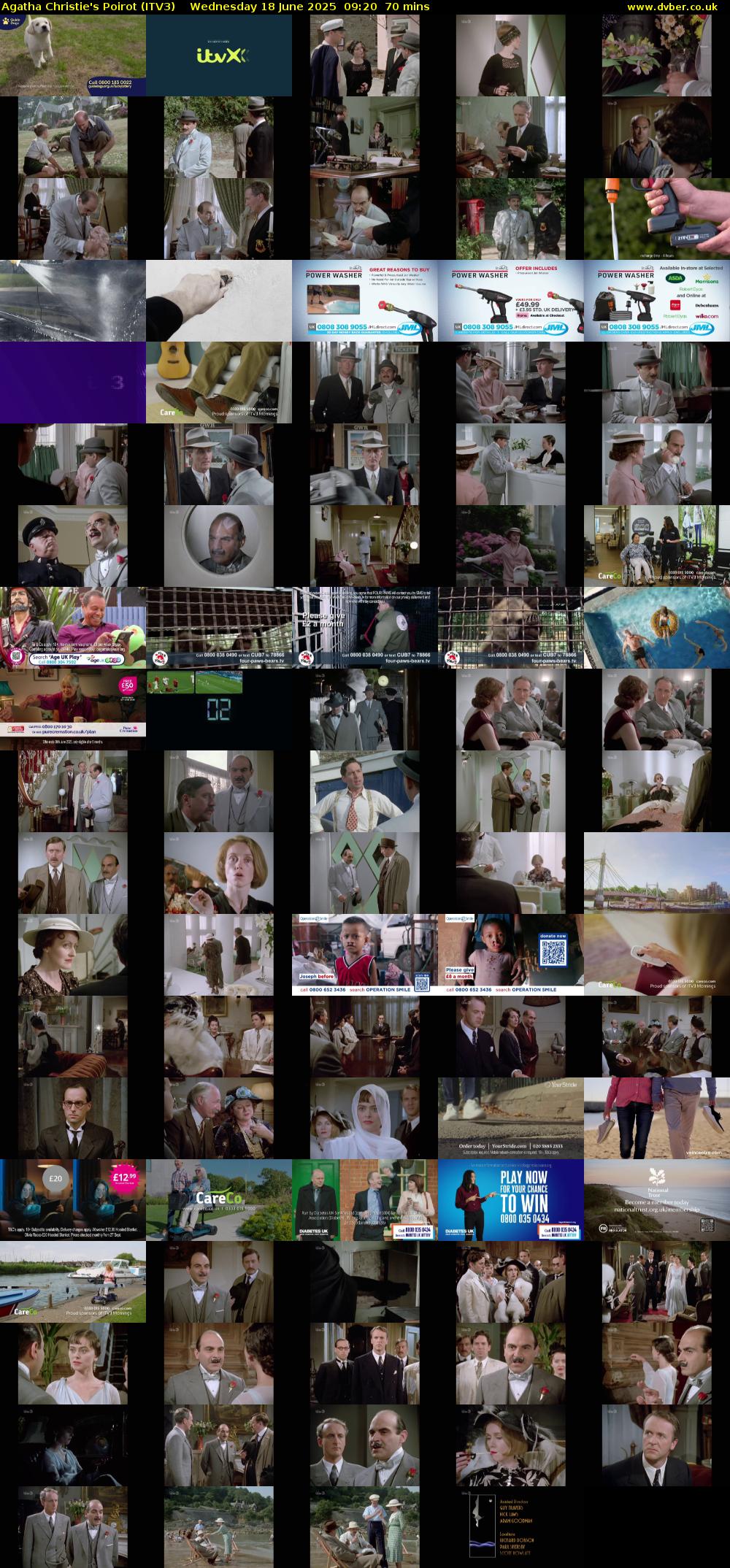 Agatha Christie's Poirot (ITV3) Wednesday 18 June 2025 09:20 - 10:30