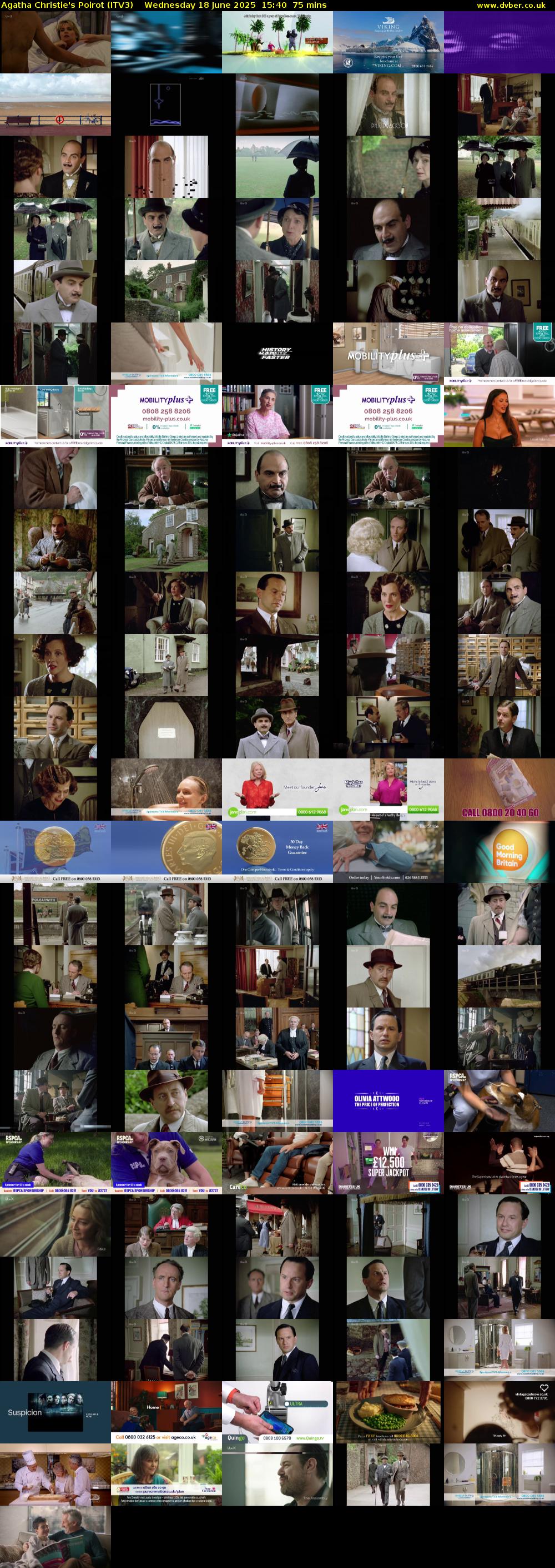 Agatha Christie's Poirot (ITV3) Wednesday 18 June 2025 15:40 - 16:55