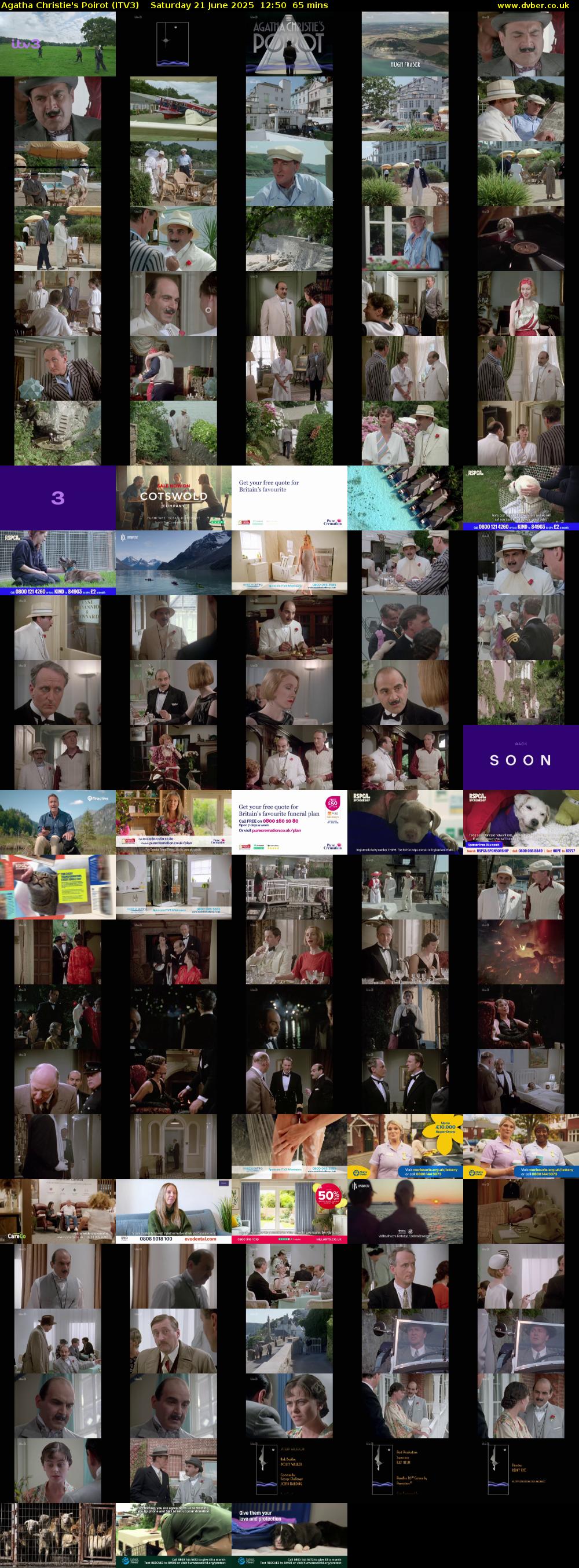 Agatha Christie's Poirot (ITV3) Saturday 21 June 2025 12:50 - 13:55