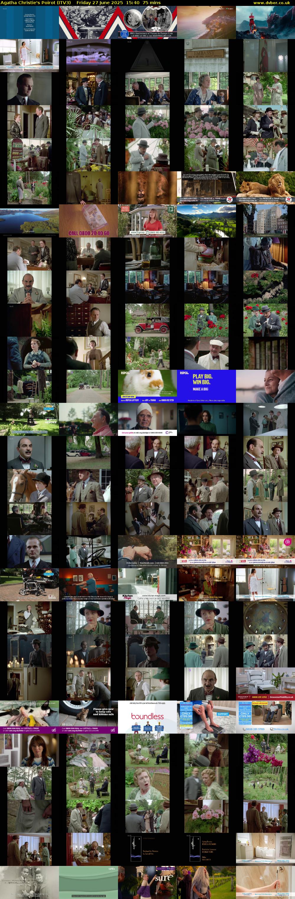 Agatha Christie's Poirot (ITV3) Friday 27 June 2025 15:40 - 16:55