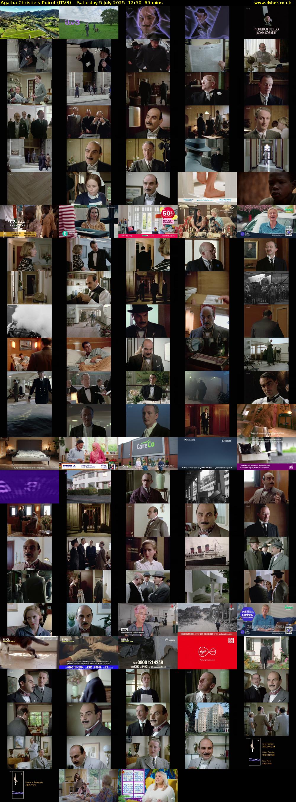 Agatha Christie's Poirot (ITV3) Saturday 5 July 2025 12:50 - 13:55