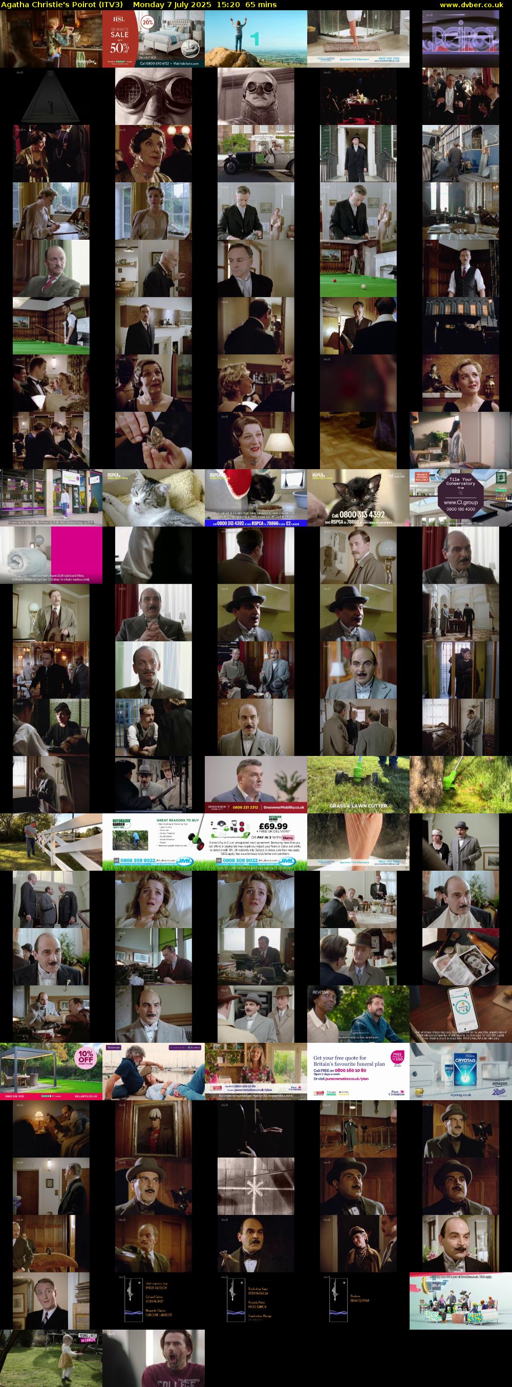 Agatha Christie's Poirot (ITV3) Monday 7 July 2025 15:20 - 16:25