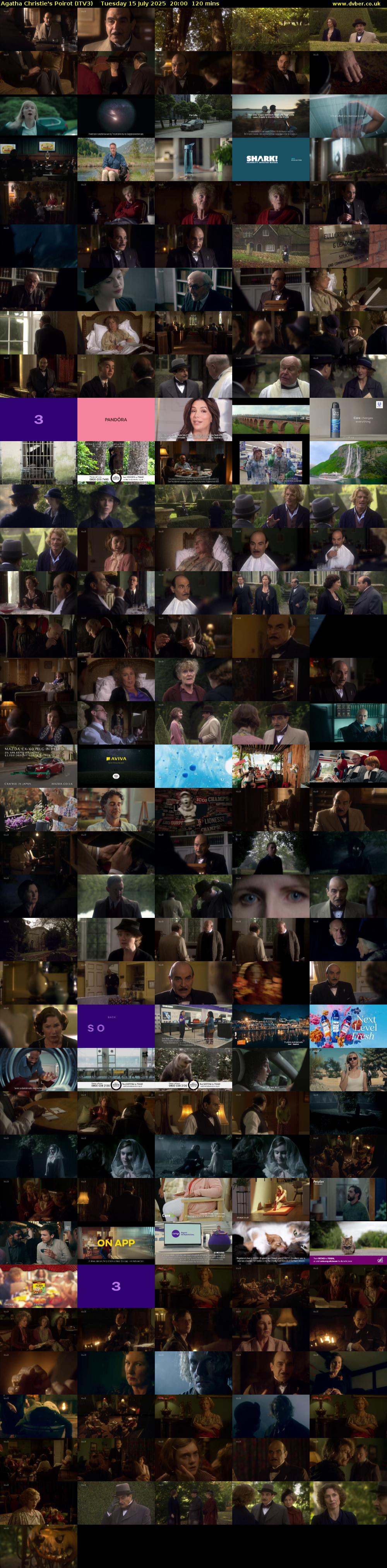 Agatha Christie's Poirot (ITV3) Tuesday 15 July 2025 20:00 - 22:00