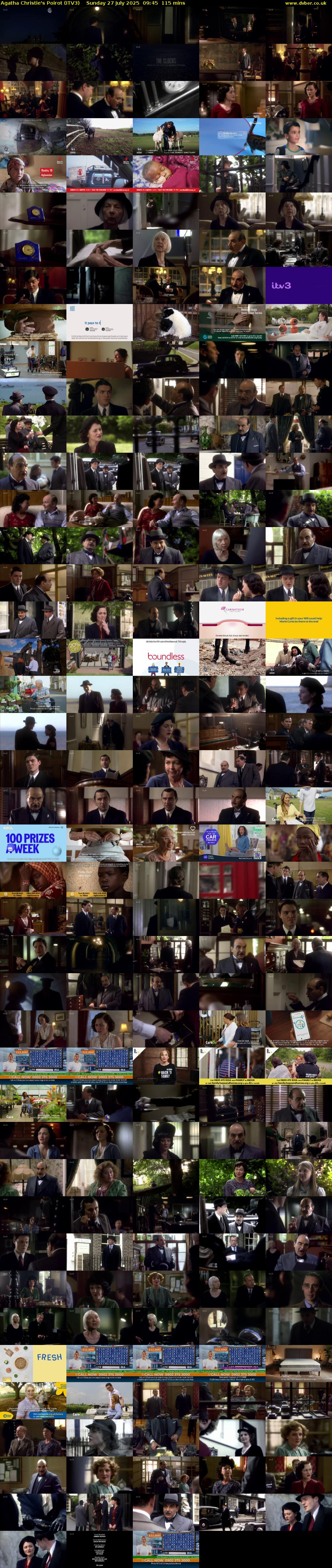 Agatha Christie's Poirot (ITV3) Sunday 27 July 2025 09:45 - 11:40