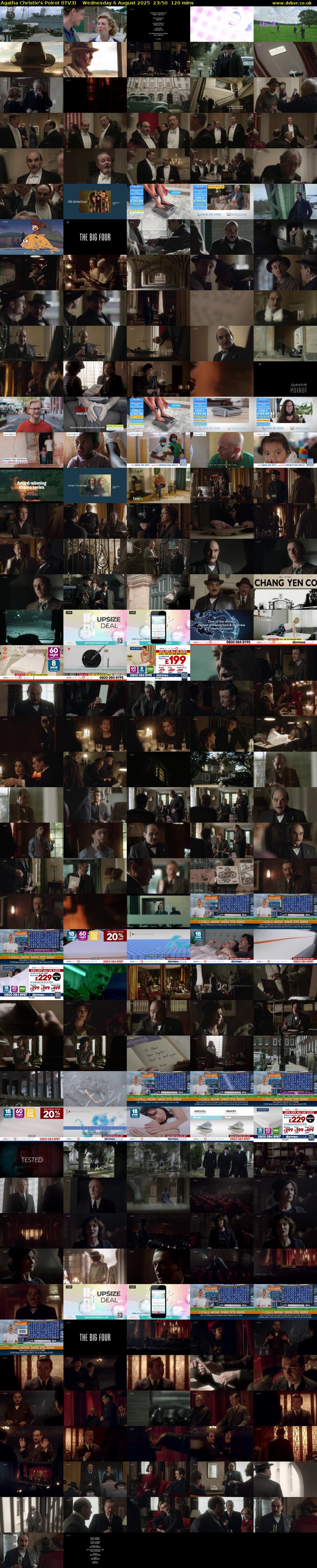 Agatha Christie's Poirot (ITV3) Wednesday 6 August 2025 23:50 - 01:50