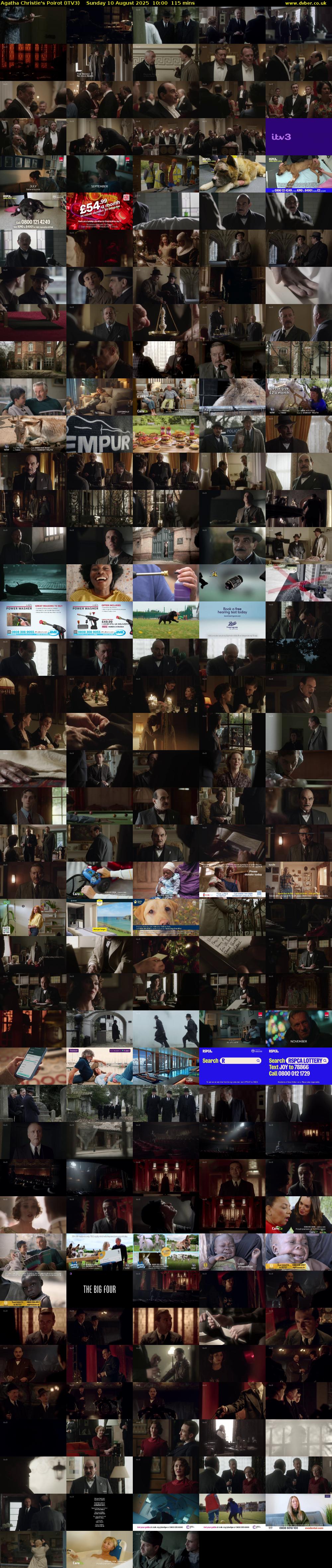 Agatha Christie's Poirot (ITV3) Sunday 10 August 2025 10:00 - 11:55