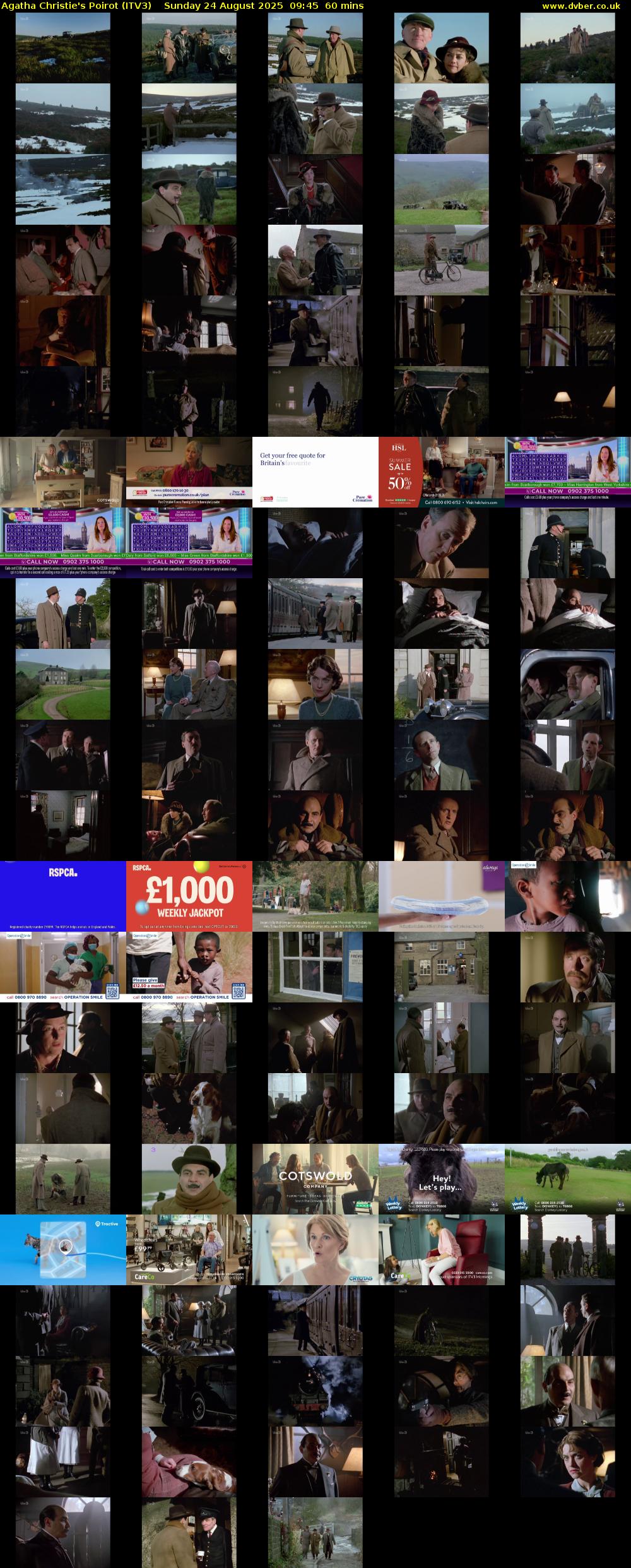 Agatha Christie's Poirot (ITV3) Sunday 24 August 2025 09:45 - 10:45