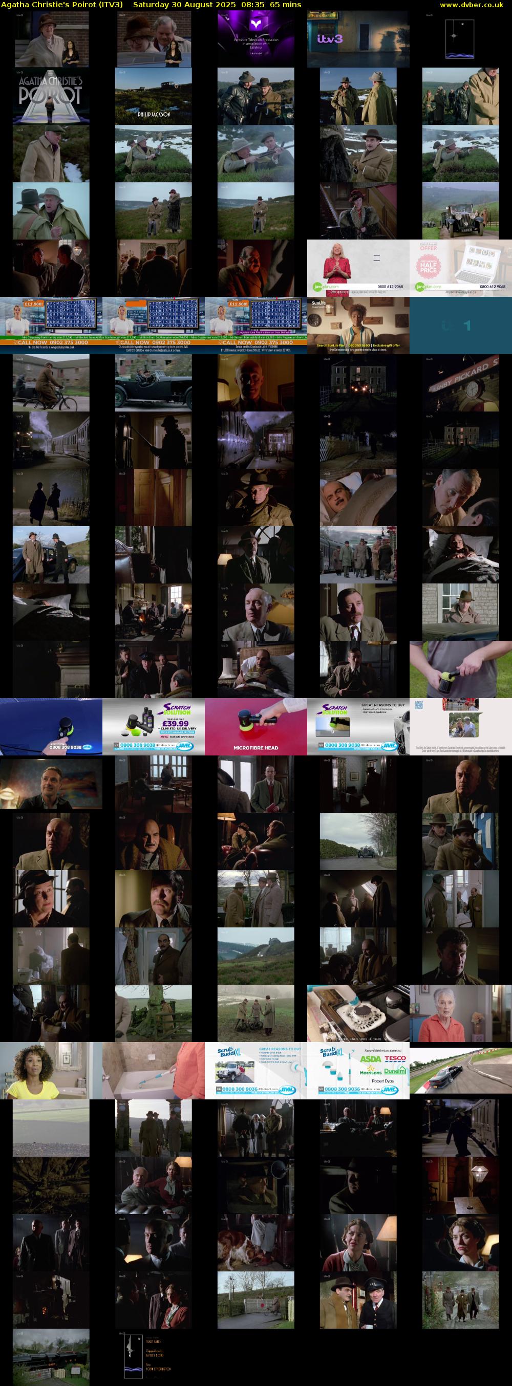 Agatha Christie's Poirot (ITV3) Saturday 30 August 2025 08:35 - 09:40