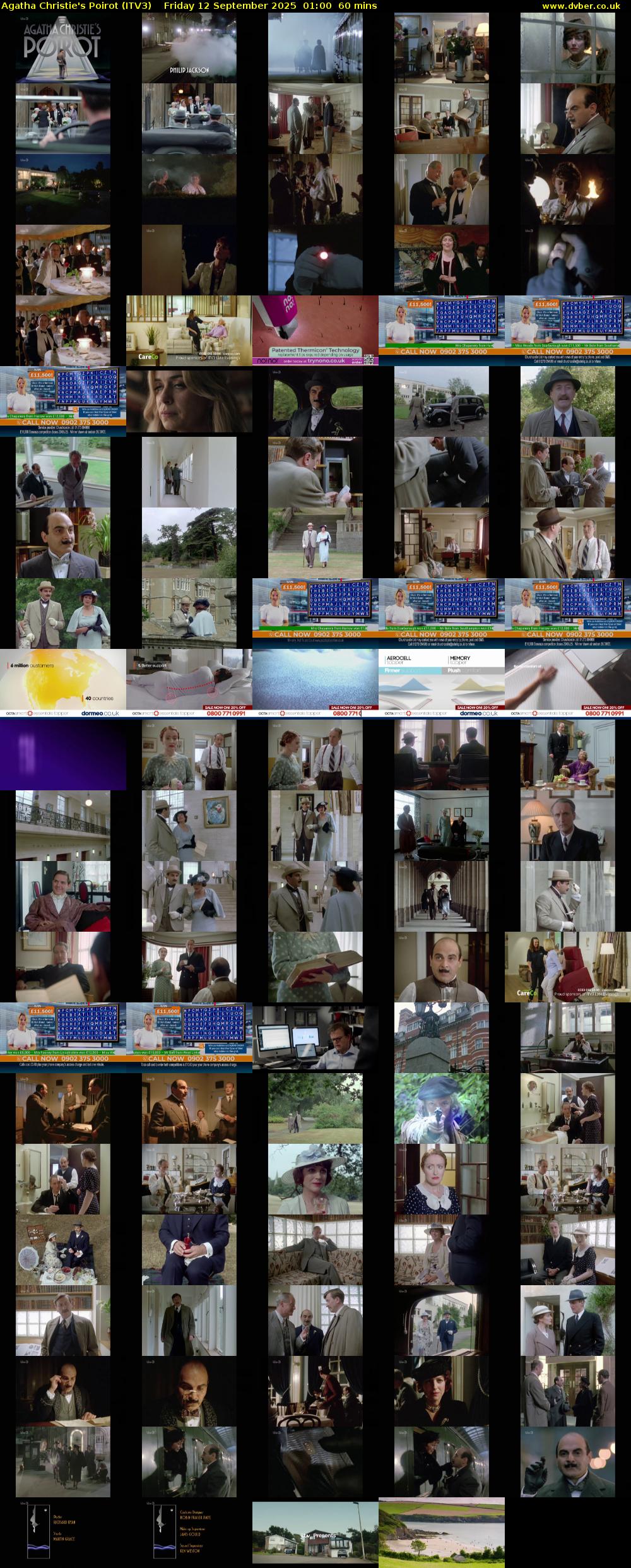 Agatha Christie's Poirot (ITV3) Friday 12 September 2025 01:00 - 02:00