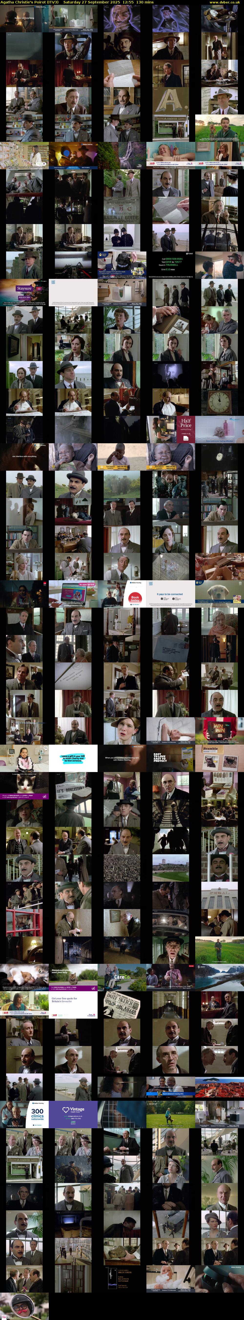 Agatha Christie's Poirot (ITV3) Saturday 27 September 2025 12:55 - 15:05