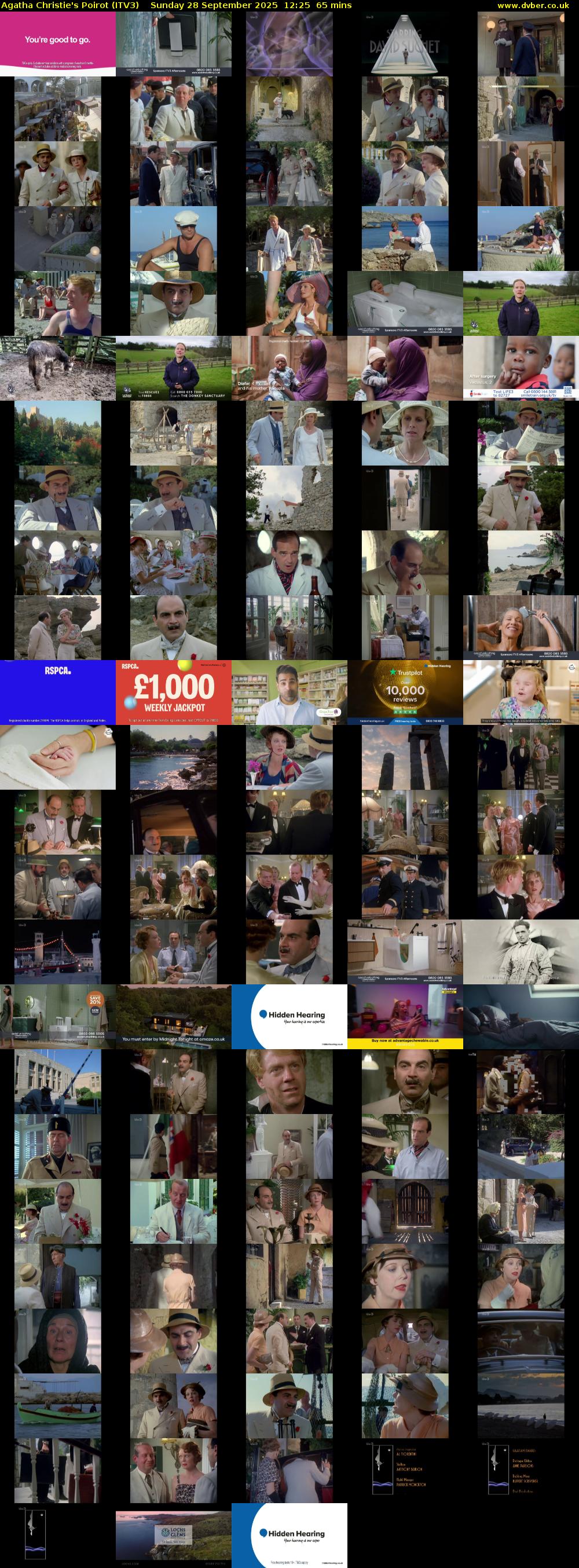 Agatha Christie's Poirot (ITV3) Sunday 28 September 2025 12:25 - 13:30