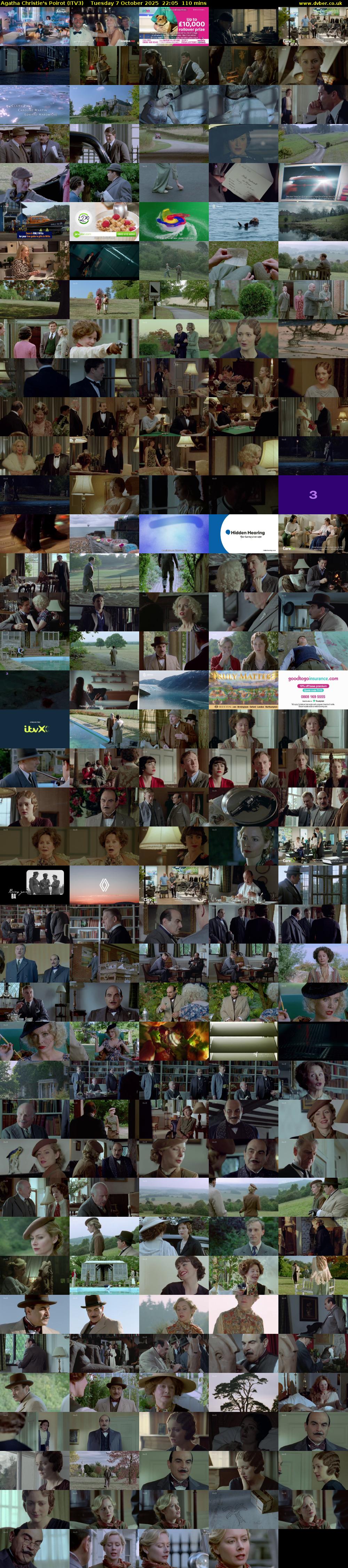 Agatha Christie's Poirot (ITV3) Tuesday 7 October 2025 22:05 - 23:55